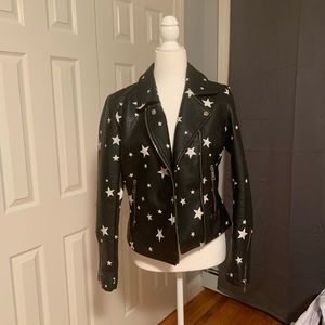 Black faux leather jacket